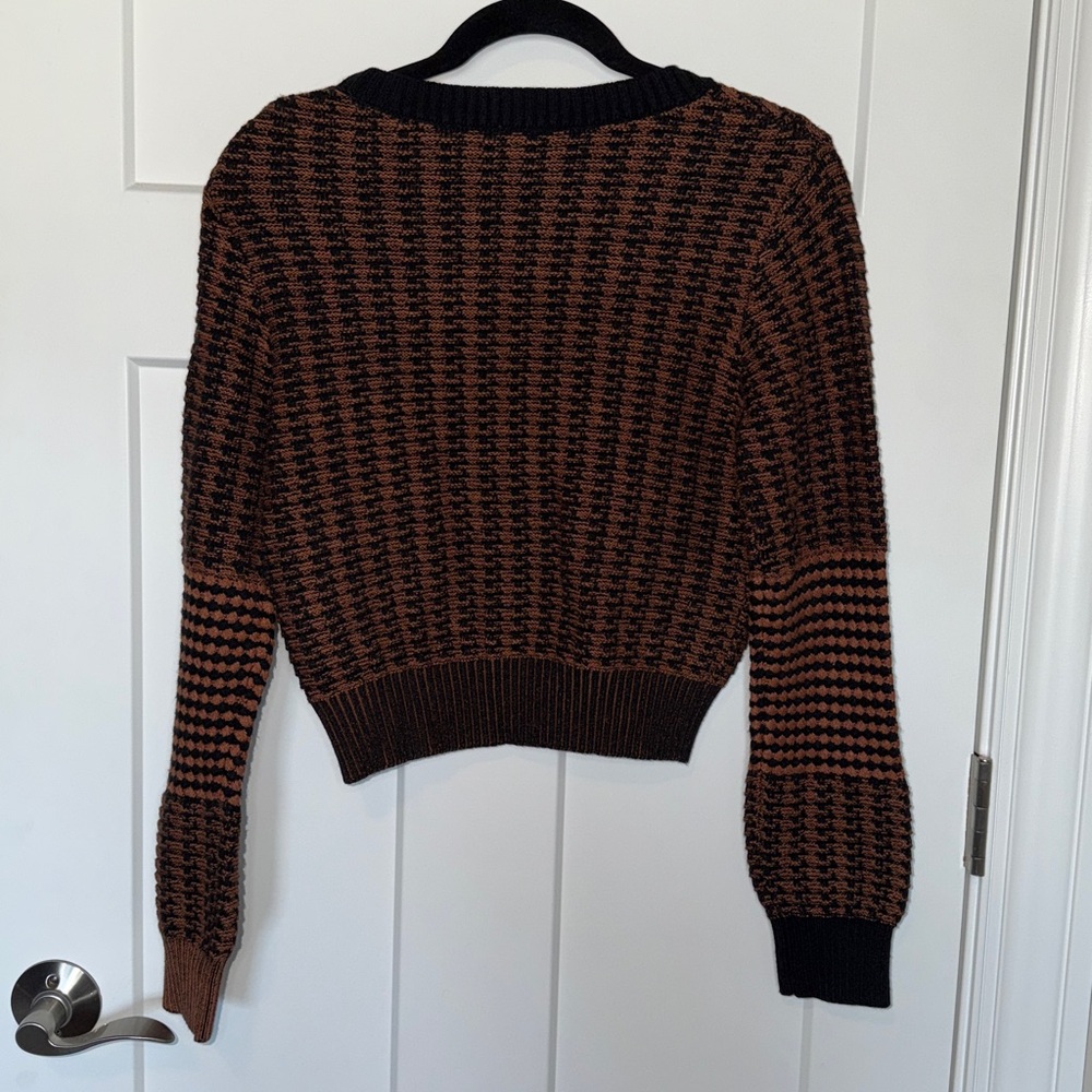 Storia Brown And Black Multi Pattern Sweater - image 2